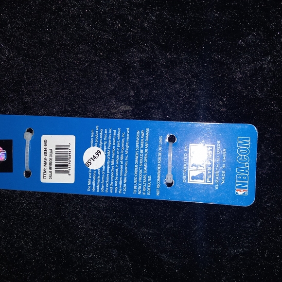 Dallas Mavericks Collar for Dogs, Medium - Picture 4 of 5